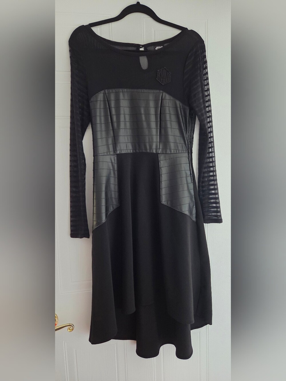 Her Universe Black Long-Sleeve Paneled A-Line Dress